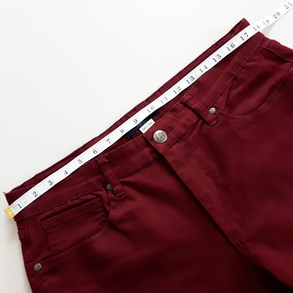 Ethanol Wine Red Slim Stretch Jeans - Picture 8 of 16